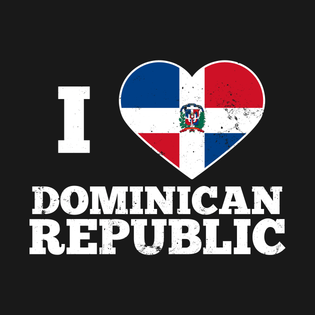 Dominican Republic Shirt | I Love Heart Flag Gift by Gawkclothing