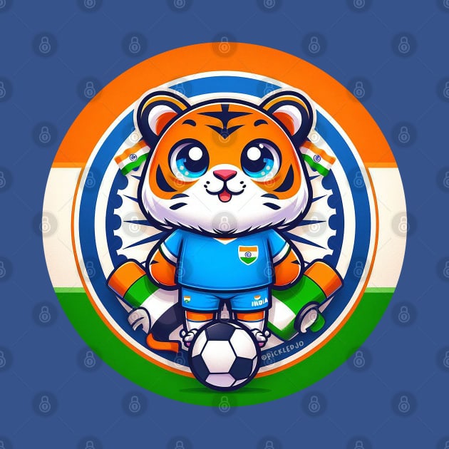 Indian Tiger playing football by Sketchy