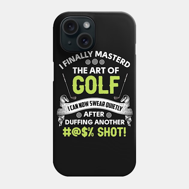 Golfer On Fairway With Wedges And Golf Bag Phone Case by gdimido