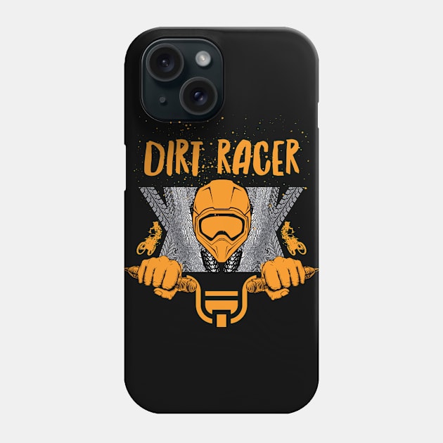 Dirt Racer Sports Graphic Design Phone Case by Abeer Ahmad