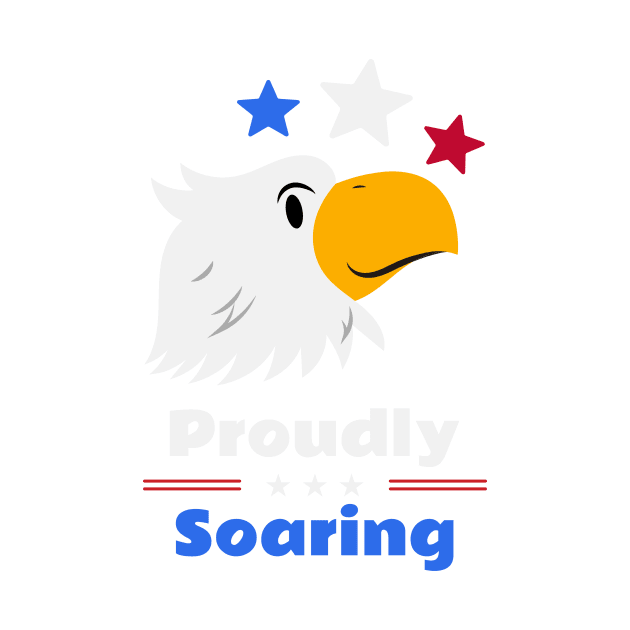 Proudly Soaring 4th of July Bald Eagle by ThreadSupreme