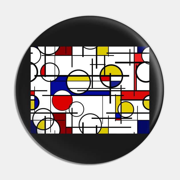 Mondrian pattern Pin by DigitalShards