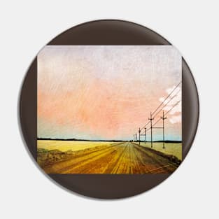 Digital Pop Art Modern and Simple Landscape Print Pin