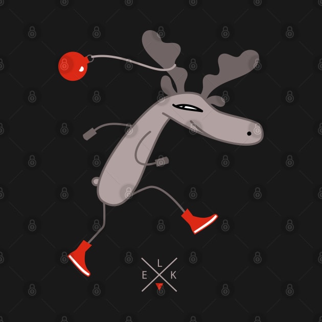 Christmas moose by spontania