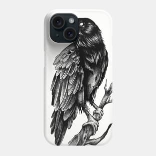 Raven illustration Phone Case