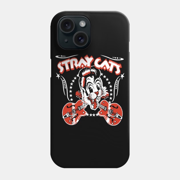 band cat and guitars music Phone Case by Mckenna Paucek