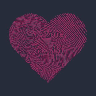 You are special - Finger Print Heart Valentine's Day Gift T-Shirt