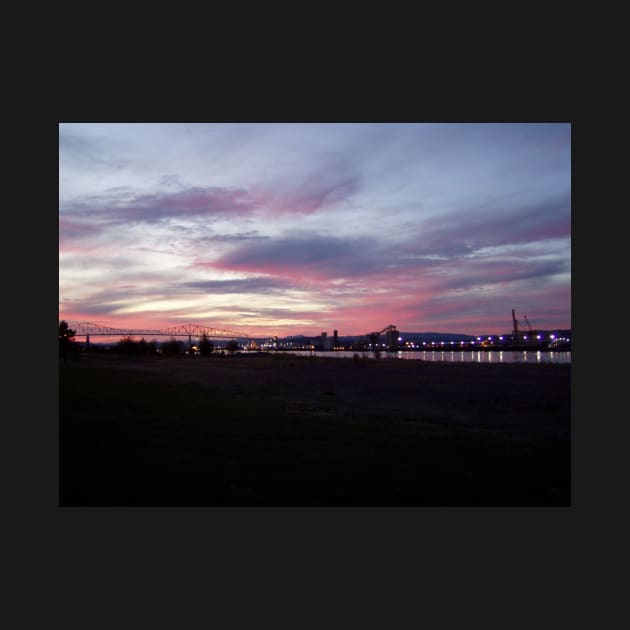 Lewis & Clark bridge at sunset by DlmtleArt