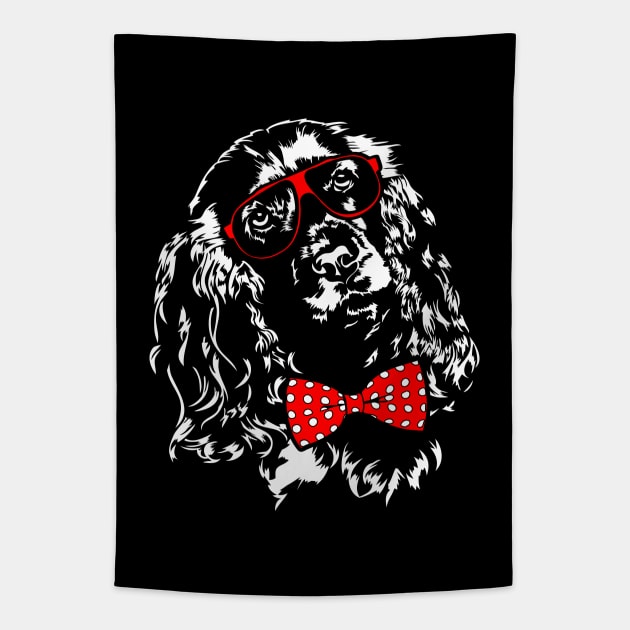 Funny cute Cocker Spaniel portrait dog lover Tapestry by wilsigns