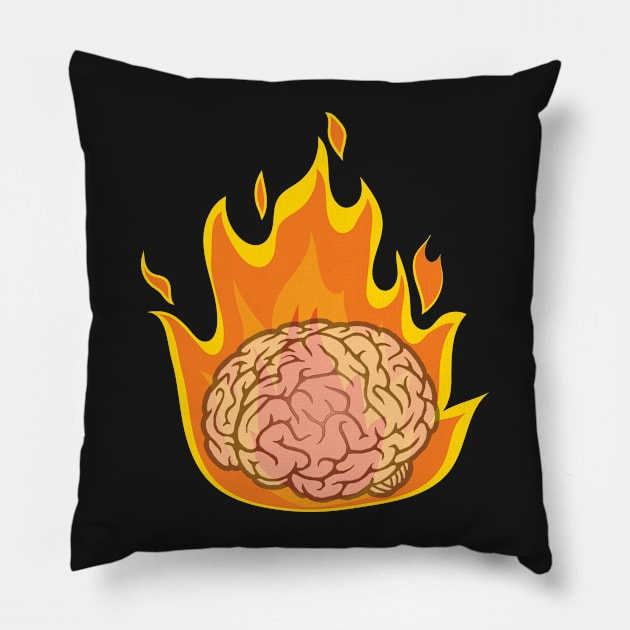 burning brain Pillow by DQ99