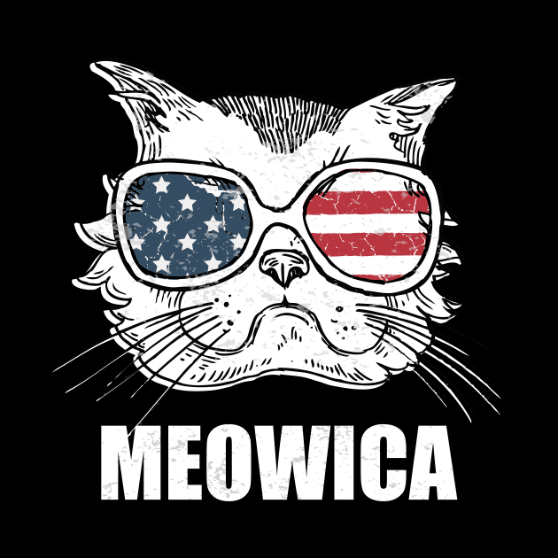 Meowica Patriotic Graphic Tees for 4th of July and Summer by Medtif