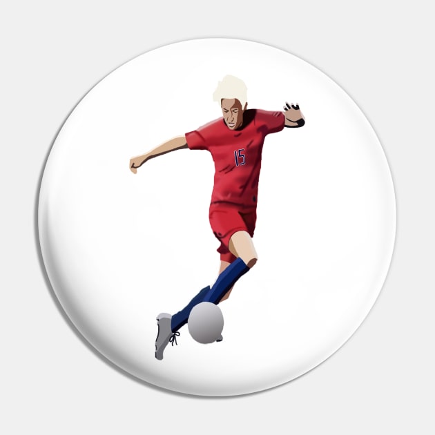 USA's Megan Rapinoe Pin by Webbed Toe Design's