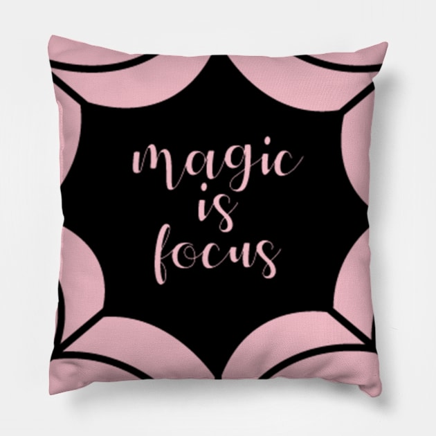 Magic Is Focus | Halloween Gift Idea Pillow by Designerabhijit