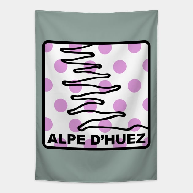 Alpe d'Huez - Queen of the Mountains (QOM) Tapestry by NeddyBetty