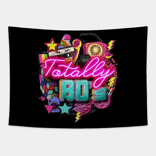 Retro 80's Party Girl Funny Cute Vintage Party Costume Women Tapestry by Tater's 