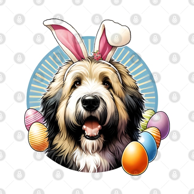 Bergamasco Sheepdog Celebrates Easter with Bunny Ears by ArtRUs