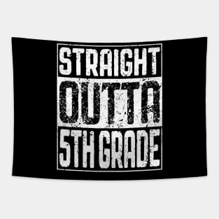 Straight Outta 5Th Grade Tshirt Fifth Grade Graduation Gift Tapestry