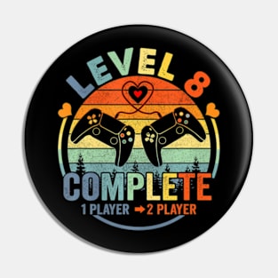 Gamer 8th Wedding Anniversary Level 8 Complete Anniversary Pin