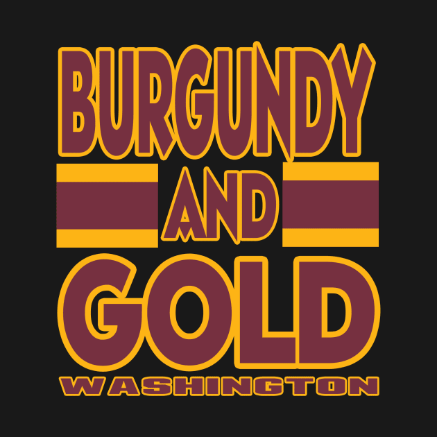 DC LYFE Burgundy and Gold Washington DC True Football Colors! by OffesniveLine