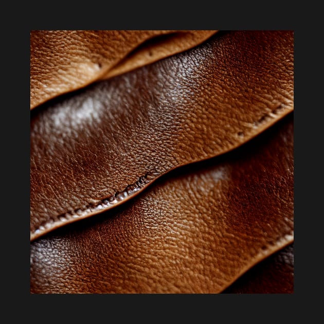 Brown Imitation leather stripes, natural and ecological leather print #26 by Endless-Designs