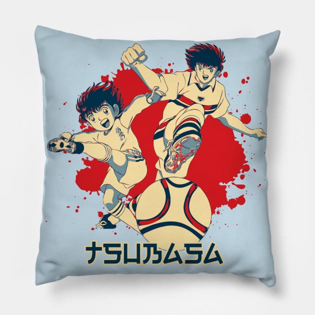 Captain Tsubasa Popart Pillow by masnono