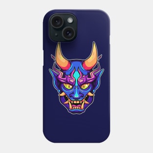 Oni head (blue) Phone Case