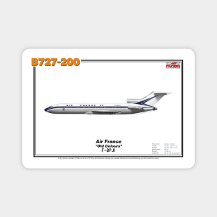 Boeing B727-200 - Air France "Old Colours" (Art Print) Magnet