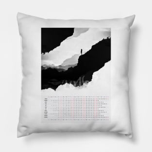 2016 Calendar White Isolation Pillow