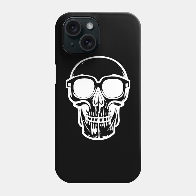 Skull with Sunglasses Phone Case by Nuletto