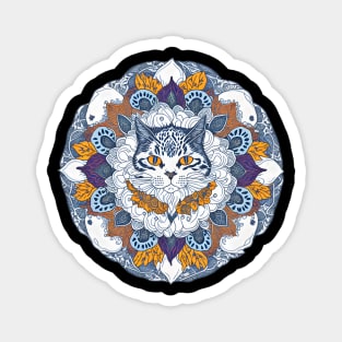 Rug pattern - Persian Antique Floral cat style Magnet