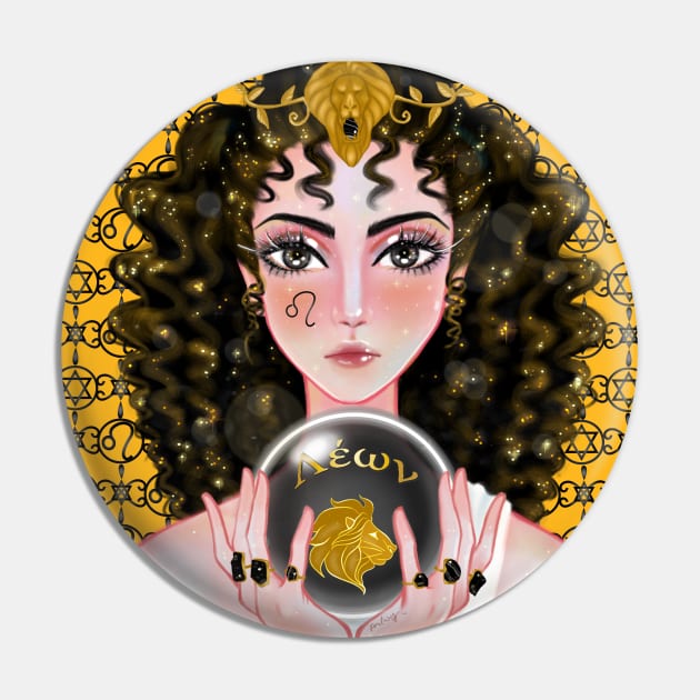 Leo Onyx Pin by amadeuxway