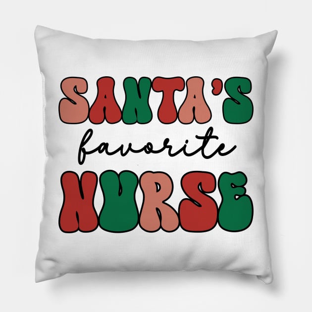 Santa's Favorite Nurse Pillow by MZeeDesigns