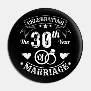 Celebrating The 30th Year Of Marriage Pin