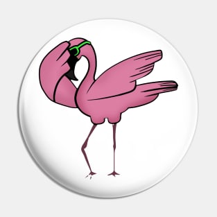 Funny Flamingo Dab Dabbing Dancing, Love Flamingos Pin