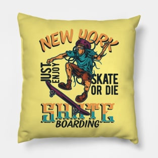 New York - Skate Boarding Pillow