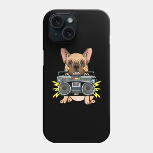 dog biting boombox Phone Case