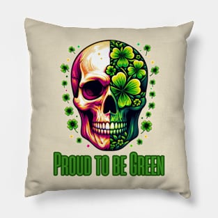 St Patricks Day 2024. Irish Skull Men Pillow