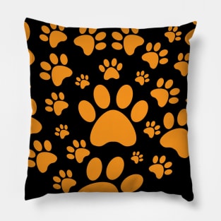 Dog Love Footprint - Love Dogs - Gift For Dog Lover Pillow