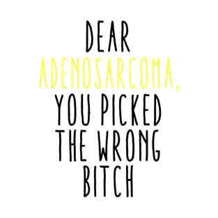 Dear Adenosarcoma You Picked The Wrong Bitch T-Shirt