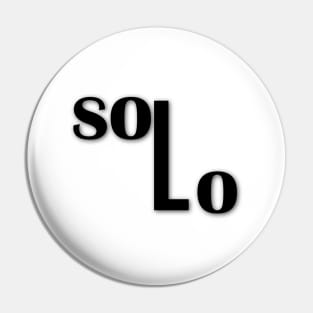 Solo Typography Design Front And Back! Pin