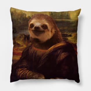 Sloth Mona Lisa - Print / Home Decor / Wall Art / Poster / Gift / Birthday / Sloth Lover Gift / Animal print Canvas Print Pillow