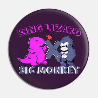 godzilla x kong king lizard and big monkey Pin