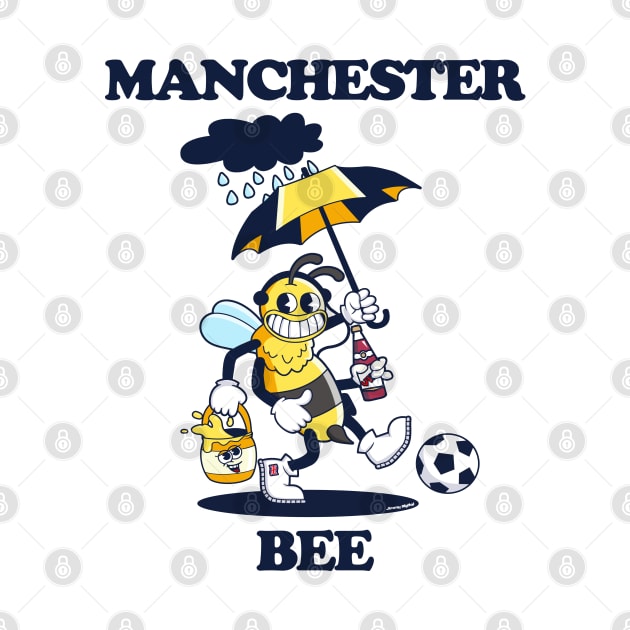 Manchester Bee (1930s rubberhose cartoon character style) by jimmy-digital