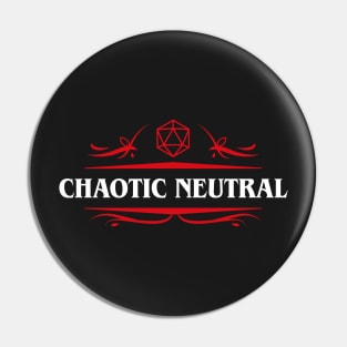 Chaotic Neutral Alignment Dungeons Crawler and Dragons Slayer Pin