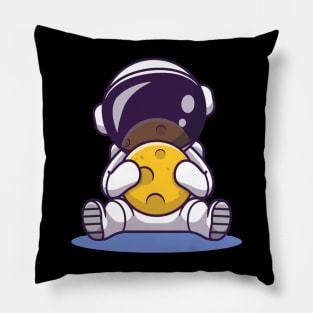 Astronaut holding the moon Pillow