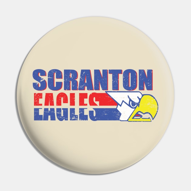 Distressed Scranton Eagles Pin by Tee Arcade