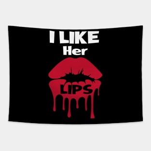 i like her lips Tapestry