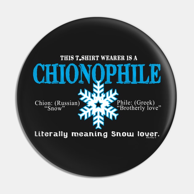 Chionophile Pin by Illustratorator