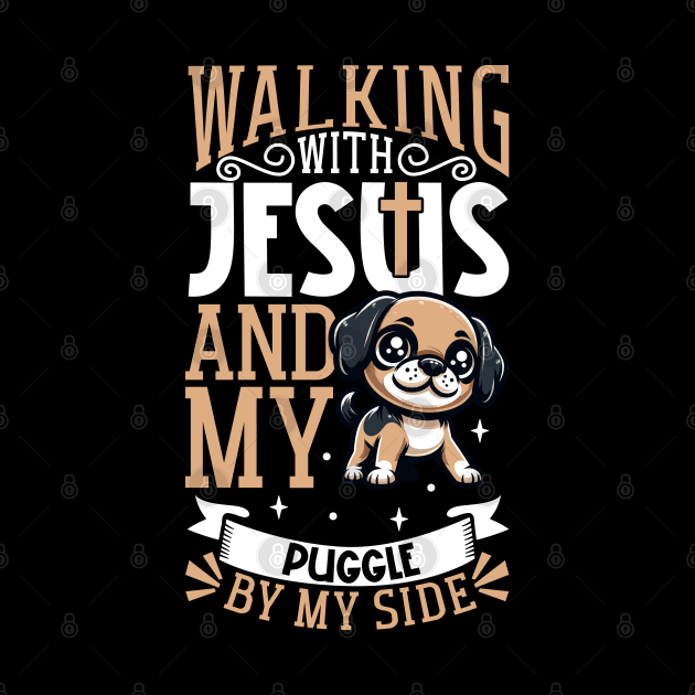 Jesus and dog - Puggle by Modern Medieval Design