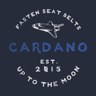 Cardano ADA Blockchain Cryptocurrency Logo Moon Astronaut Space T-Shirt